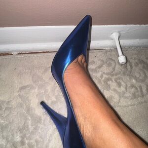 Saint Laurent Metallic Blue Heels 36 (size 6)